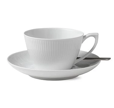 Royal Copenhagen White Fluted Teetasse 4 Royal Copenhagen White Fluted Teetasse – Bild 2