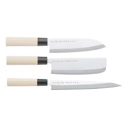 Satake Houcho Messer-Set Nakiri, Sashimi & Santoku