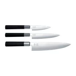 Kai Wasabi Black Küchenmesser & 2 Allroundmesser Set