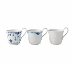 Royal Copenhagen Geschenk-Set History Mix Tassen Spitze 3er Pack
